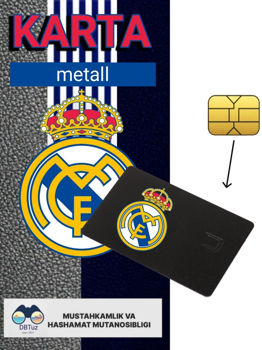 Metall karta Real Madrid, Barselona, BMW
