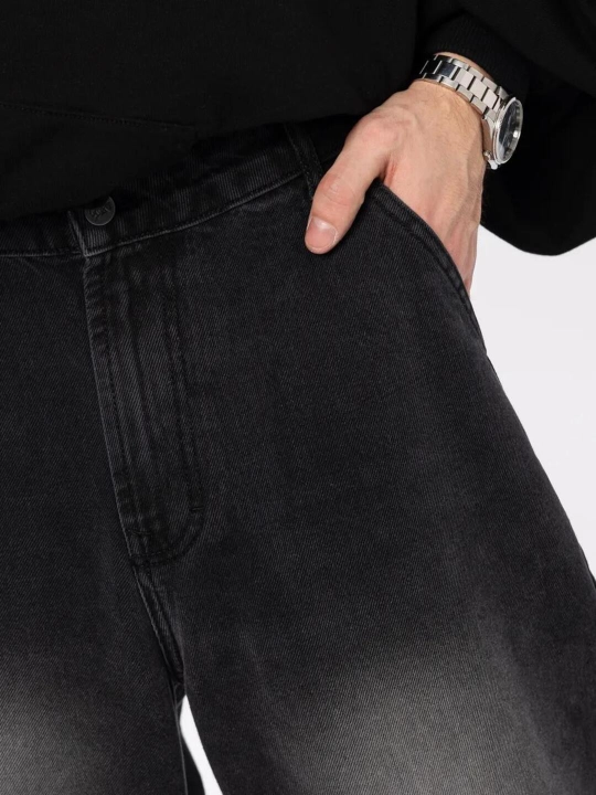Keng jinsi, ayollar, baggi, qora baggy jeans y2k, paxta