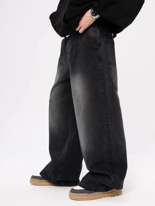 Keng jinsi, ayollar, baggi, qora baggy jeans y2k, paxta