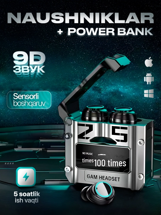 Simsiz minigarnituralar + Power banki - 