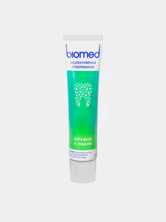 Зубная паста BIOMED HEALTHYWHITE, Отбеливание и восстановление, Свежий огурец и мята, 65 г