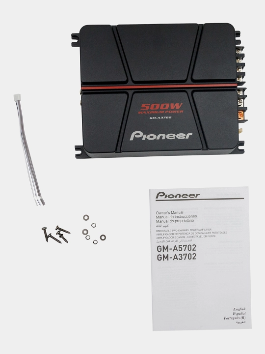 Стерео усилитель звука Pioneer GM-A3702  для авто, 2-канальный, 500 Вт