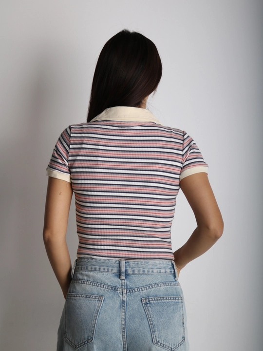 Ayollar uchun polo ko‘ylak, paxta va likra, universal o‘lcham L/XL