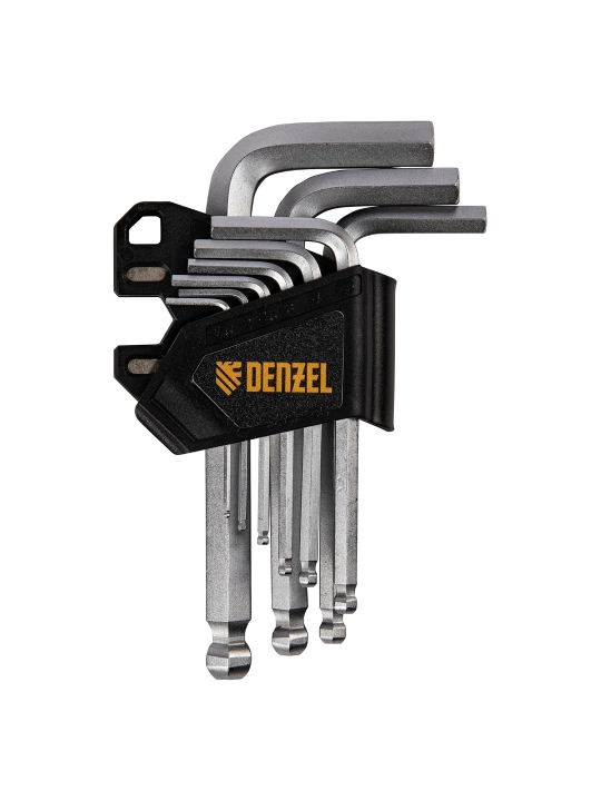DENZEL, HEX, 1,5-10 mm, CrV, 9 dona, 12362 rusumli Imbus kalitlari to‘plami