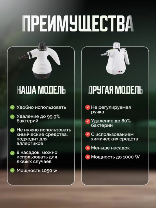 Паровая швабра,Пароочиститель  и стеклоочиститель, 3 в 1, для влажной уборки дома