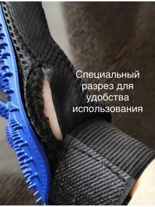 Перчатки для кошек для удаления шерсти, синие, товары для животных