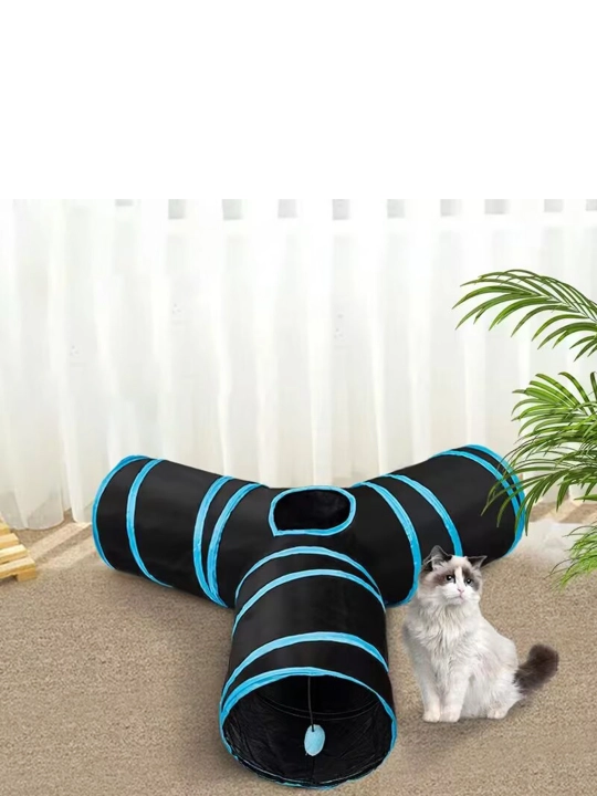 Кошачий туннель для ползания, радуга, складная, трехсторонняя