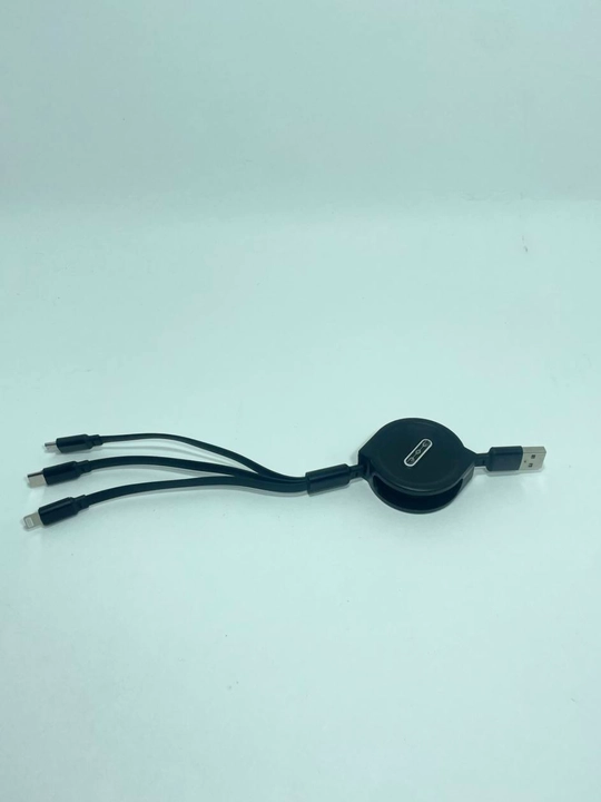 3 в 1, кабель-рулетка для зарядки: Type-C/Lightning/Micro USB, быстрая зарядка