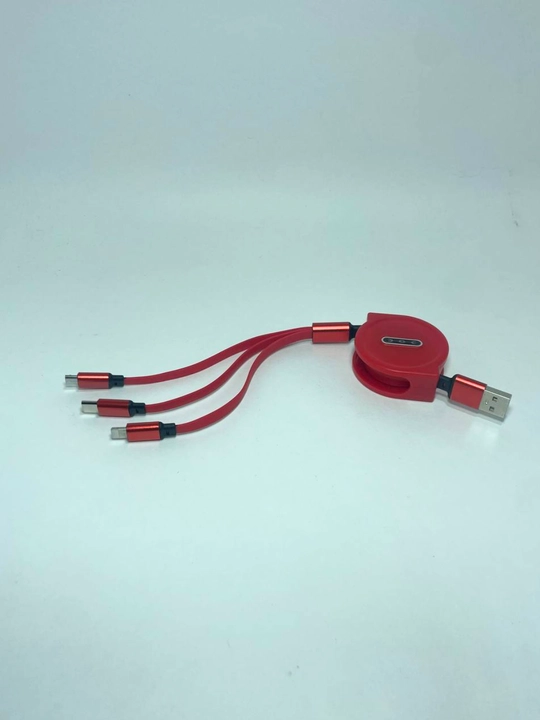 3 в 1, кабель-рулетка для зарядки: Type-C/Lightning/Micro USB, быстрая зарядка