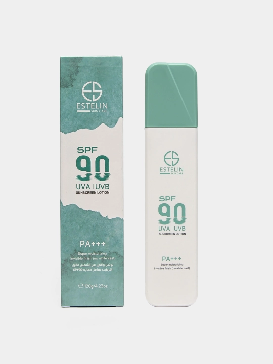 Солнцезащитный лосьон Estelin SPF 50, 90 PA+++, увлажняющий, лицо, тело, ниацинамид, 75 г