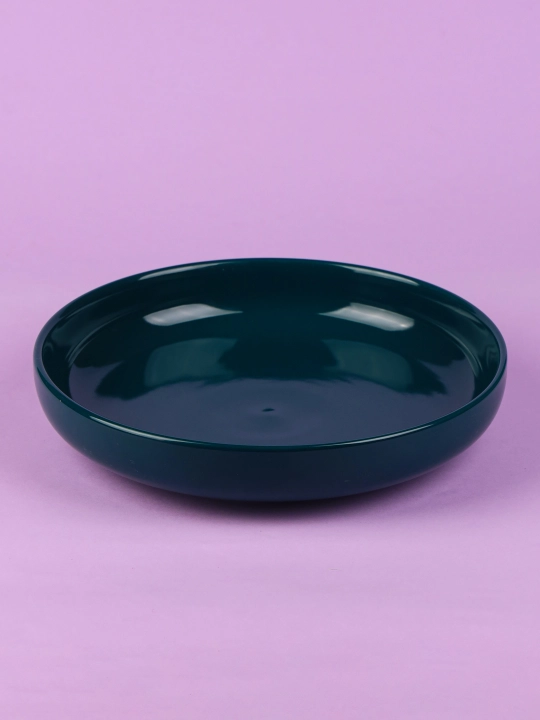 Chuqur chinni likopcha, 20×5 sm, boy yashil rangga ega - 
