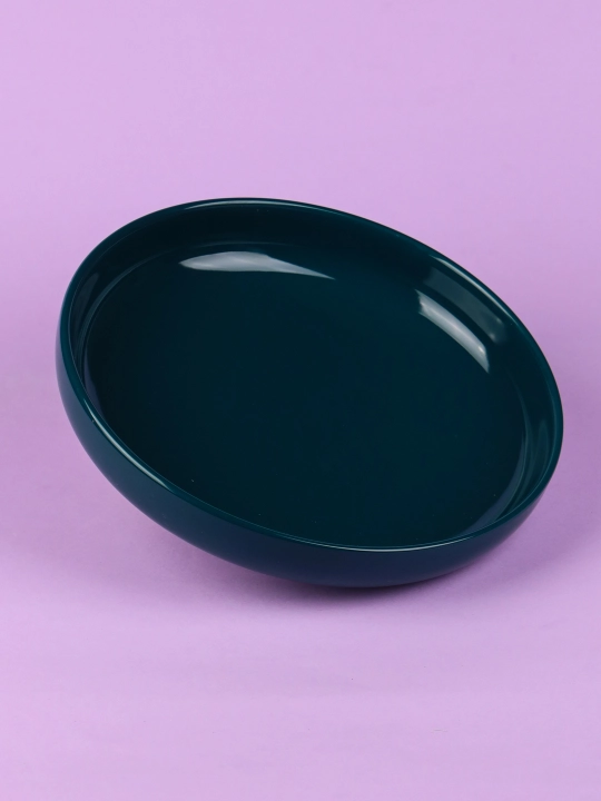 Chuqur chinni likopcha, 20×5 sm, boy yashil rangga ega