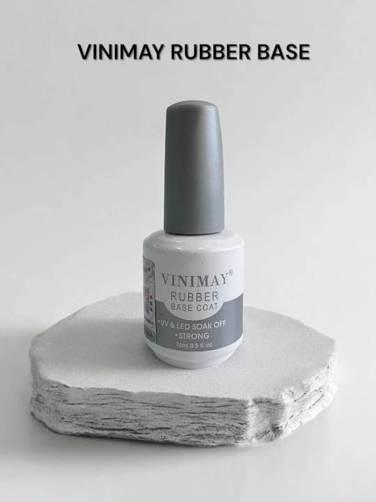 Vinimay Rubber Base, gel-lak uchun qovushqoqlik baza 15 ml — mustahkamlovchi asosiy qoplama - 