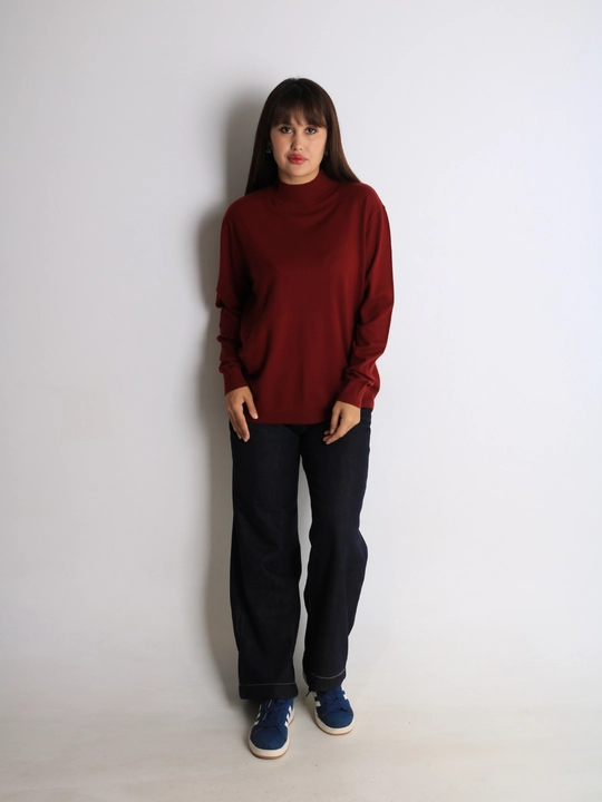 Katta o'lchamli ayollar kashmir sviteri, L, XL, jun, paxta