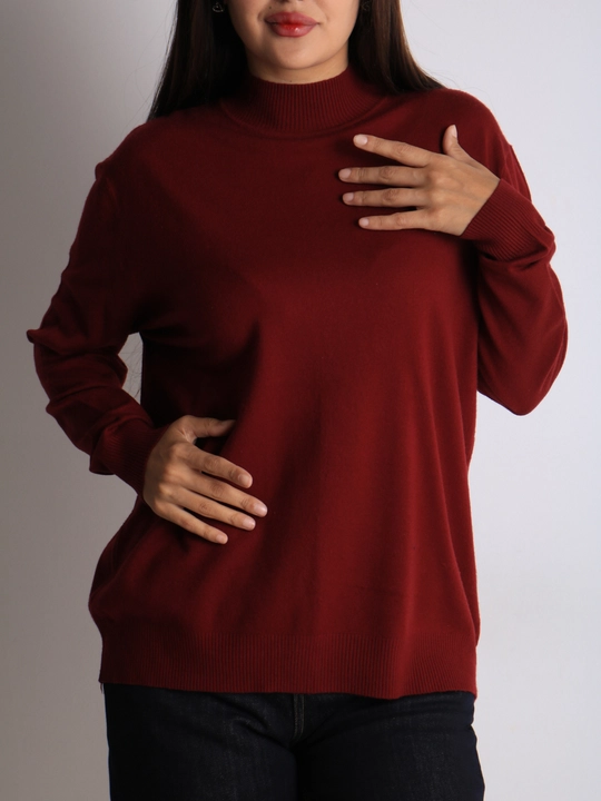 Katta o'lchamli ayollar kashmir sviteri, L, XL, jun, paxta