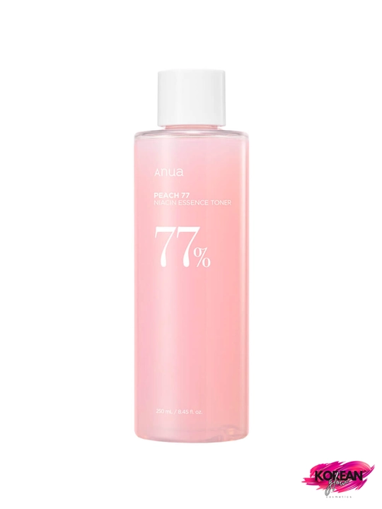 Silliq va porloq teri uchun shaftoli tonik mohiyati Anua Peach 77 Niacin Essence Toner - 