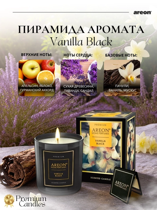 Areon mumli xushbo‘y sham, sham ifori, uy uchun xushbo‘y hid, romantik shamlar, aroma