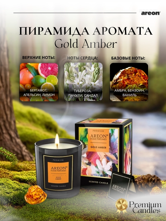 Areon mumli xushbo‘y sham, sham ifori, uy uchun xushbo‘y hid, romantik shamlar, aroma