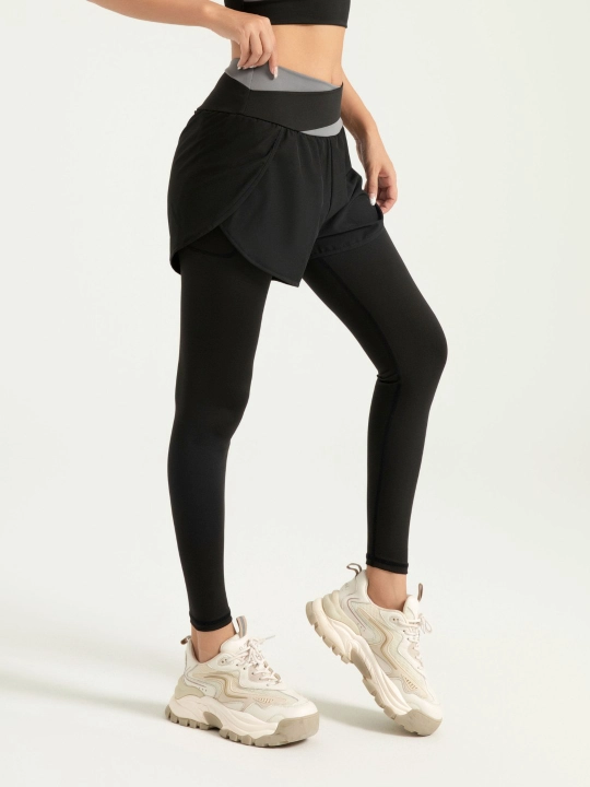 Ayollar shortilar bilan legginslar, FIT brendi, sport va fitnes uchun