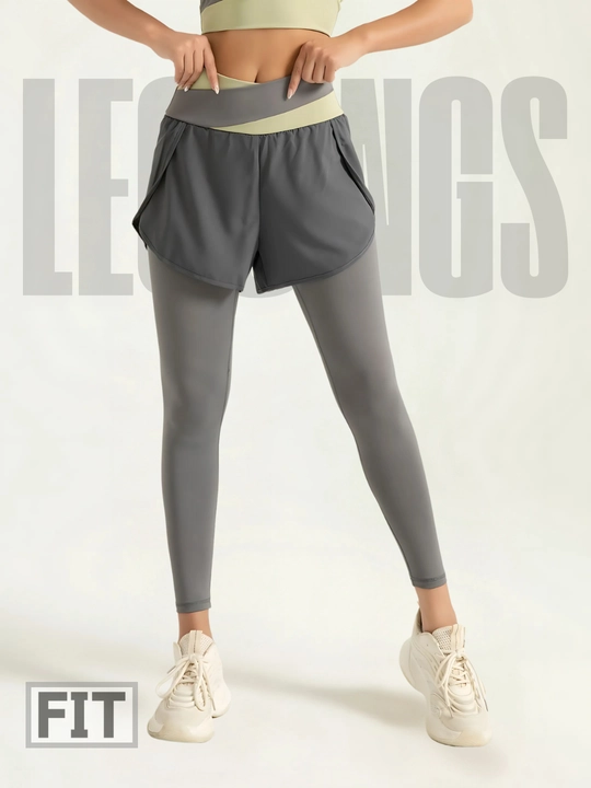 Ayollar shortilar bilan legginslar, FIT brendi, sport va fitnes uchun