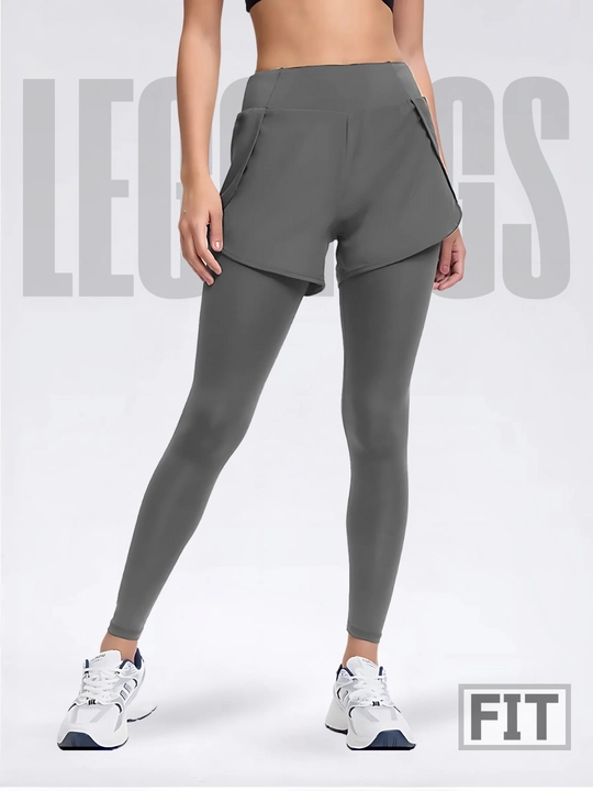 Женские леггинсы с шортами, бренд FIT, лосины спортивные, для фитнеса - 