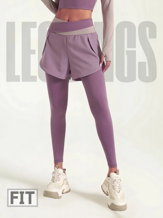 Ayollar shortilar bilan legginslar, FIT brendi, sport va fitnes uchun