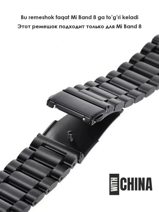 Xiaomi Mi Band 8, 9 va 10 uchun, metall tasma