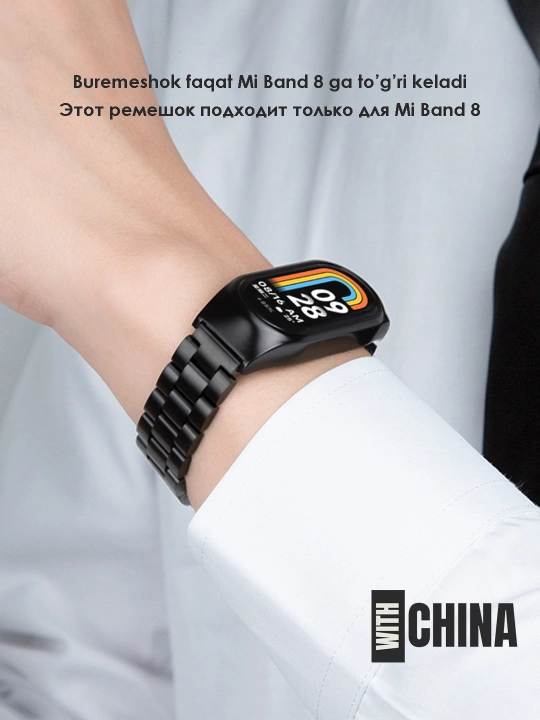 Xiaomi Mi Band 8, 9 va 10 uchun, metall tasma
