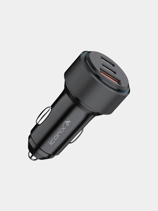 Avtomobil zaryadlovchi ICONIX Super Fast Car Charger Power, 78W, Ixcham va samarali