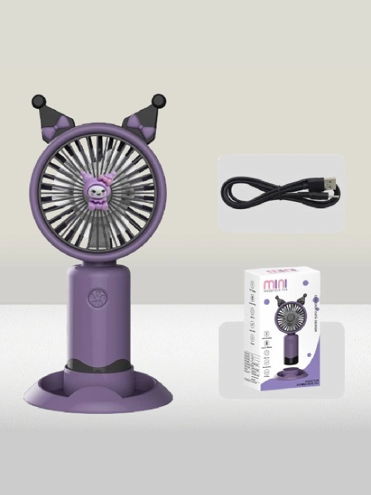 Mini ventilyator, portativ, telefon stend bilan, USB - 