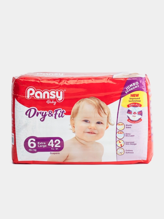 Детские подгузники Pansy Jumbo Economy, размер 6, Extra Large, 12 шт - 