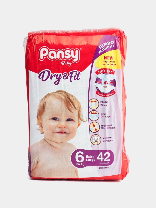 Детские подгузники Pansy Jumbo Economy, размер 6, Extra Large, 12 шт