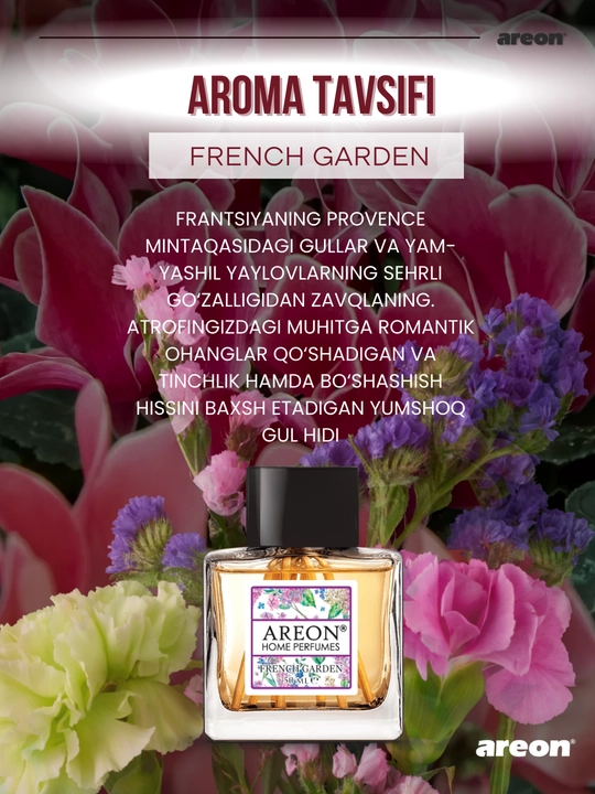 Ароматизатор для дома Areon Home Perfume Garden, диффузор, освежитель воздуха 50 мл