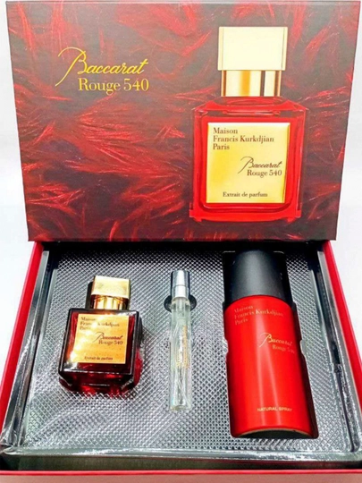 Набор парфюмерии и спрея для мужчин и женщин BACCARAT ROUGE 540 3 в 1 — ZACA-BACNABO