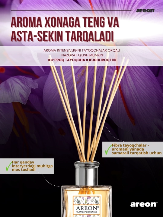 Диффузор для дома Areon Home Perfume Garden, освежитель воздуха, ароматизатор, 150 мл