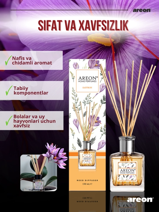 Диффузор для дома Areon Home Perfume Garden, освежитель воздуха, ароматизатор, 150 мл