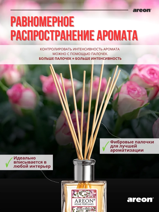 Диффузор для дома Areon Home Perfume Garden, освежитель воздуха, ароматизатор, 150 мл