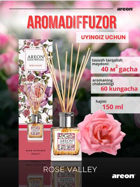 Диффузор для дома Areon Home Perfume Garden, освежитель воздуха, ароматизатор, 150 мл