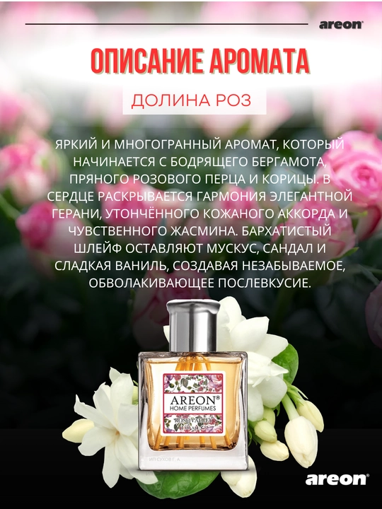 Диффузор для дома Areon Home Perfume Garden, освежитель воздуха, ароматизатор, 150 мл
