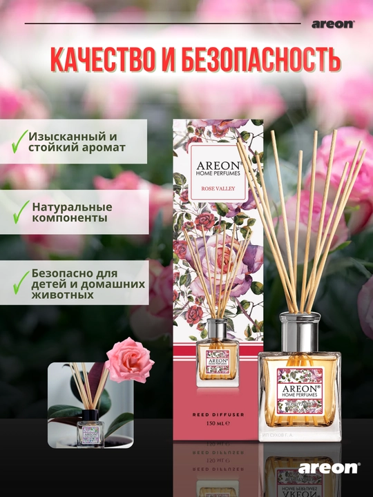 Диффузор для дома Areon Home Perfume Garden, освежитель воздуха, ароматизатор, 150 мл