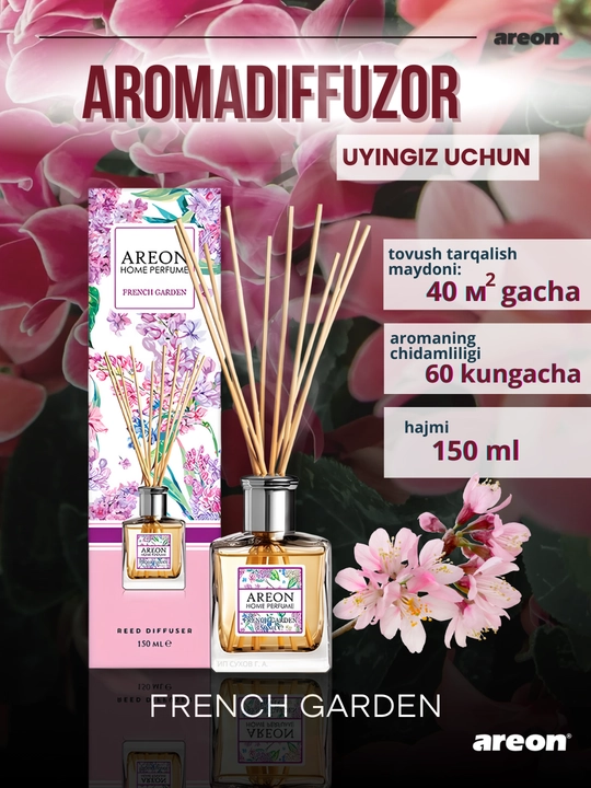 Диффузор для дома Areon Home Perfume Garden, освежитель воздуха, ароматизатор, 150 мл