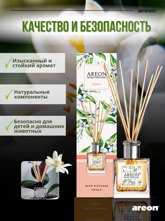 Диффузор для дома Areon Home Perfume Garden, освежитель воздуха, ароматизатор, 150 мл