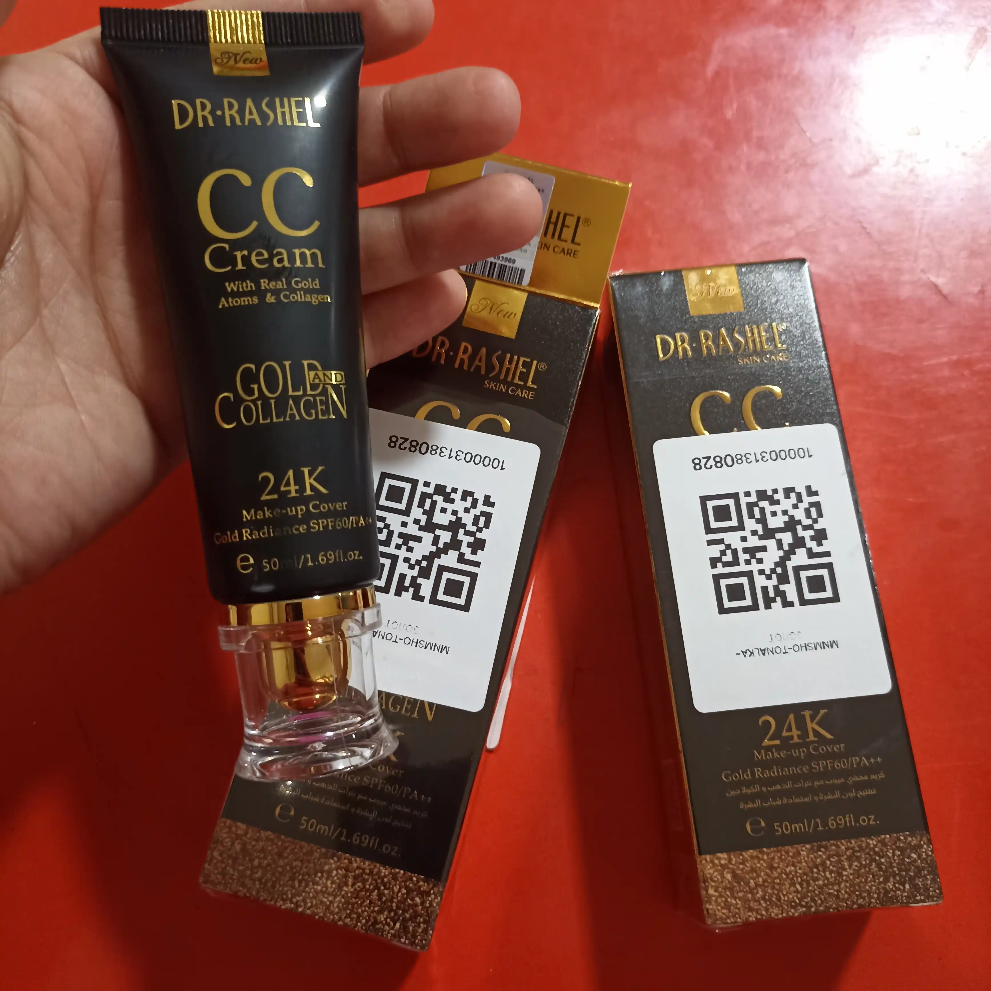 CC tonal kremi makiyaj uchun 24K gold collagen SPF60+, 50 ml