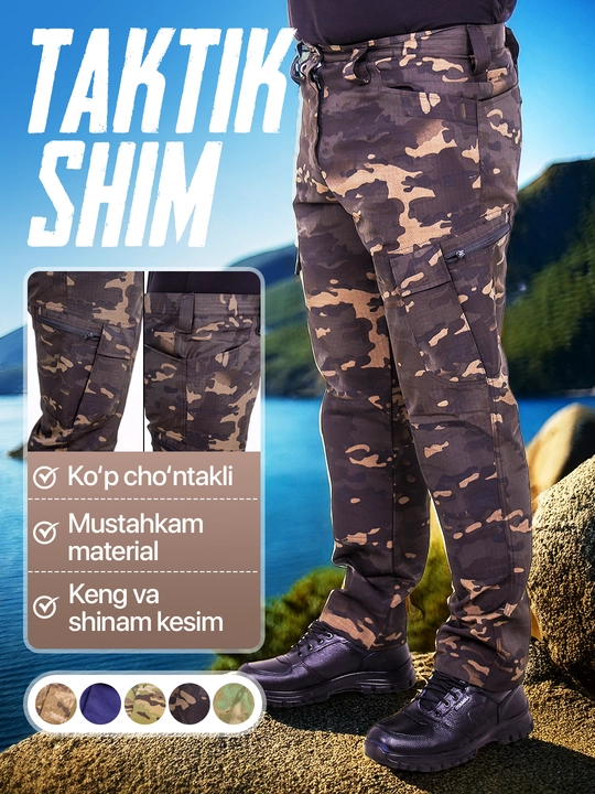 Executive taktik shimlar – erkaklar uchun qulay, bardoshli va ko‘p cho‘ntakli kiyim