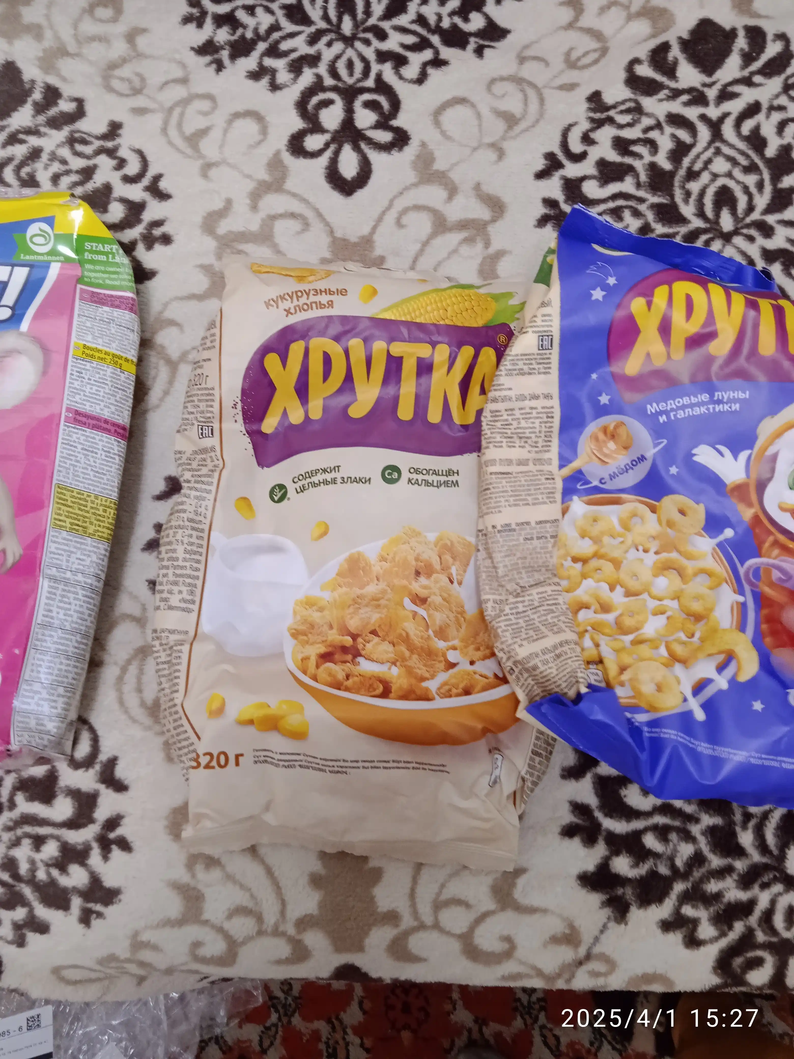Готовый завтрак Хрутка, медовый, обогащенный кальцием, 210 г