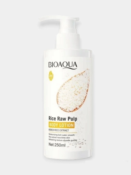 BIOAQUA Guruch Suti Badan Losoni, Yumshoq, yog‘siz namlik , 250 ml