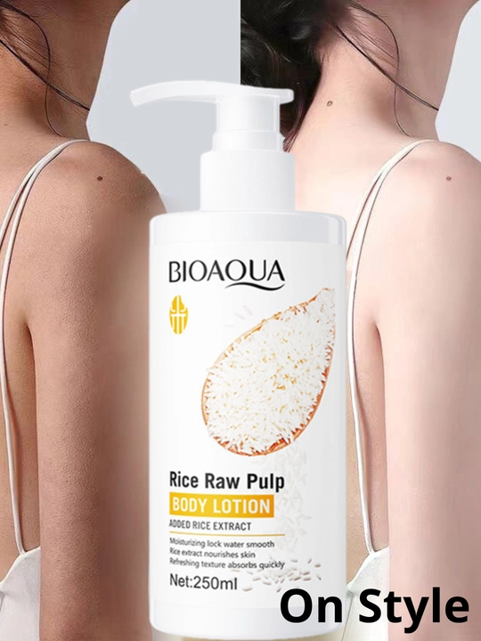 BIOAQUA Guruch Suti Badan Losoni, Yumshoq, yog‘siz namlik , 250 ml