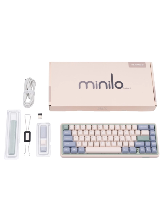 Клавиатура Varmilo Minilo VXT67 HOT-SWAP Eucalyptus Kailh Prestige BT/WL/USB-A, Hot-Swap