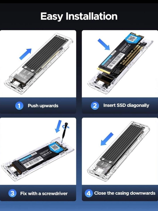 M.2 NVMe SSD 4 terabayt SSD korpusi Gen 4 qo'llab-quvvatlash