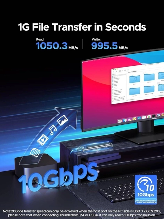 M.2 NVMe SSD 4 terabayt SSD korpusi Gen 4 qo'llab-quvvatlash
